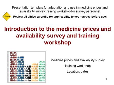 1 Introduction to the medicine prices and availability survey and training workshop Presentation template for adaptation and use in medicine prices and.