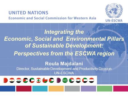 Economic, Social and Environmental Pillars of Sustainable Development: