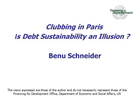 Is Debt Sustainability an Illusion ?