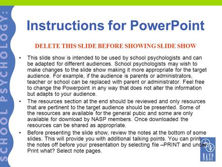 Instructions for PowerPoint
