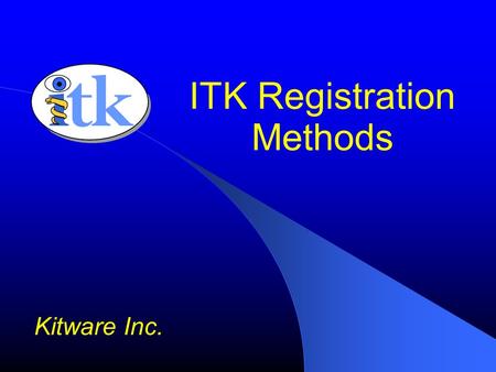 ITK Registration Methods