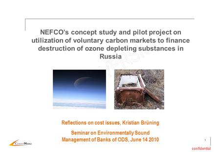1 confidential NEFCOs concept study and pilot project on utilization of voluntary carbon markets to finance destruction of ozone depleting substances in.