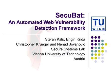 SecuBat: An Automated Web Vulnerability Detection Framework