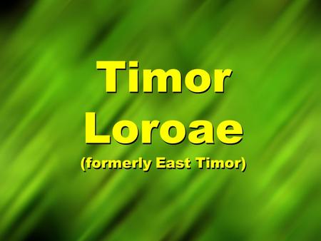 Timor Loroae (formerly East Timor). Map of Timor.