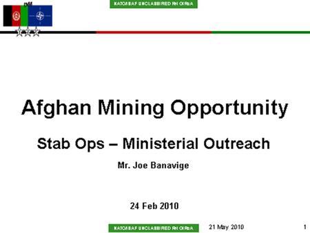 Afghan Mining Opportunity
