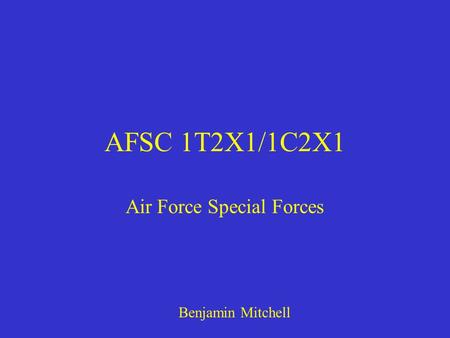Air Force Special Forces