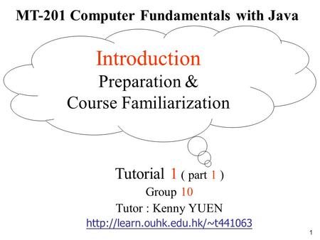MT-201 Computer Fundamentals with Java