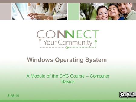 1 Windows Operating System A Module of the CYC Course – Computer Basics 8-28-10.