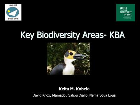 Key Biodiversity Areas- KBA Keita M. Kobele David Knox, Mamadou Saliou Diallo,Nema Soua Loua.