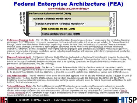 Federal Enterprise Architecture (FEA)