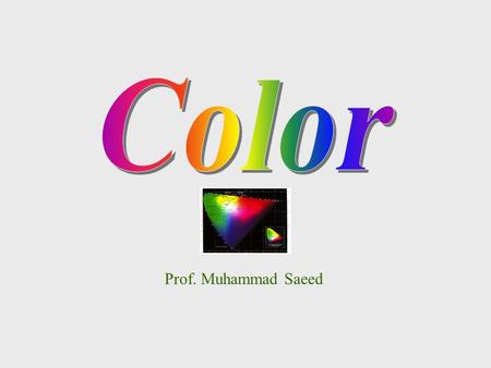 Prof. Muhammad Saeed. FUUASTDept. Comp. Sc. & IT2 Wavelength Note that the rainbow does not contain any magenta. It is nonspectral. Color Models: