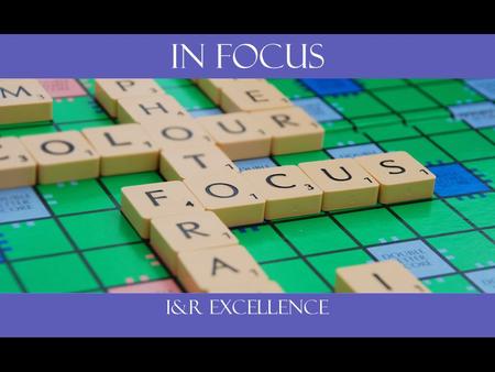 In Focus I&R Excellence. Roadmap to Resources Creating Effective Community Directories.