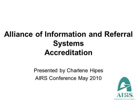 Alliance of Information and Referral Systems Accreditation