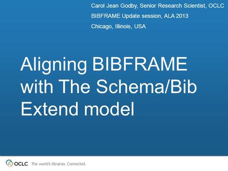 Aligning BIBFRAME with The Schema/Bib Extend model