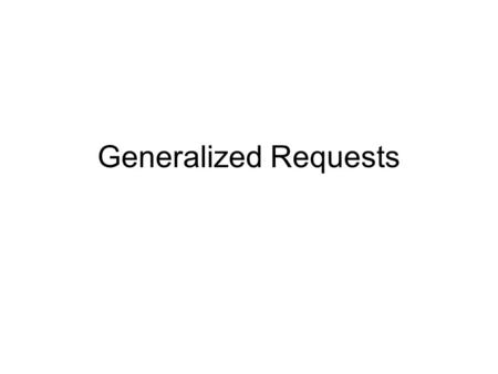 Generalized Requests. The current definition They are defined in MPI 2 under the hood of the chapter 8 (External Interfaces) Page 166 line 16 The objective.