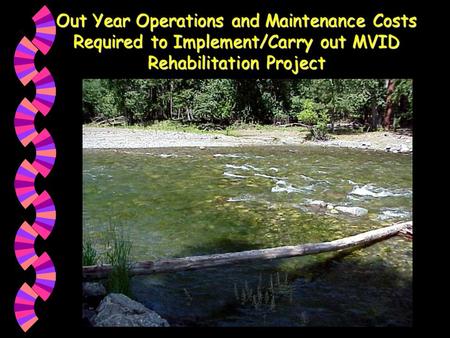 Out Year Operations and Maintenance Costs Required to Implement/Carry out MVID Rehabilitation Project.