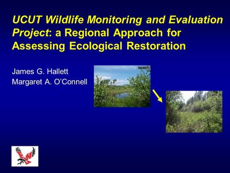 UCUT Wildlife Monitoring and Evaluation Project: a Regional Approach for Assessing Ecological Restoration James G. Hallett Margaret A. OConnell.