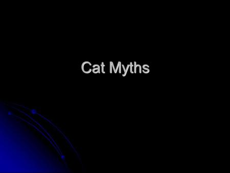 Cat Myths. Cats Always Land on Their Feet Myth Myth Cats instinctively fall feet first and may survive falls from high places Cats instinctively fall.