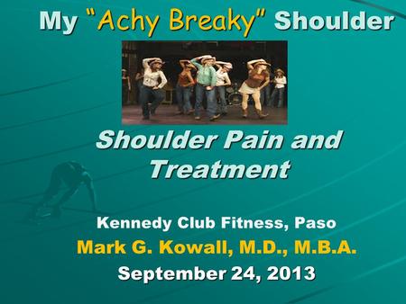My “Achy Breaky” Shoulder Shoulder Pain and Treatment