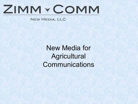 New Media for Agricultural Communications. RSS RSS is a family of web feed formats used to publish frequently updated content such as blog entries, news.