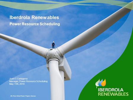 Iberdrola Renewables Power Resource Scheduling