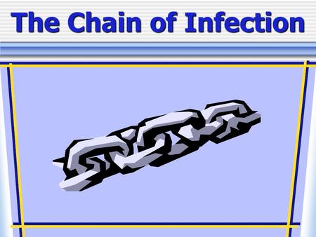 The Chain of Infection. As healthcare professionals, it is important to understand two facts about infection As healthcare professionals, it is important.