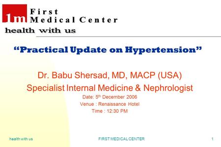 “Practical Update on Hypertension”