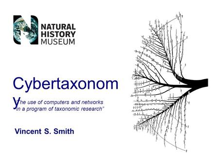 Cybertaxonom y Vincent S. Smith The use of computers and networks in a program of taxonomic research.