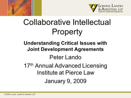 Collaborative Intellectual Property