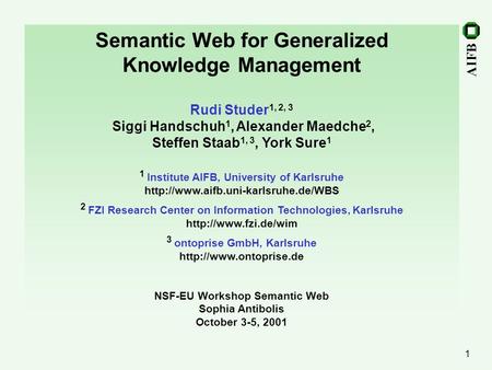 Semantic Web for Generalized Knowledge Management