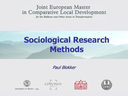 Sociological Research Methods