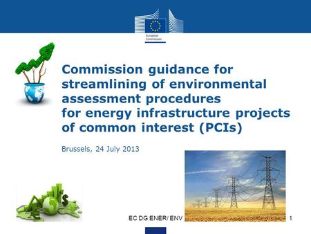 EC DG ENER/ ENV1 Commission guidance for streamlining of environmental assessment procedures for energy infrastructure projects of common interest (PCIs)