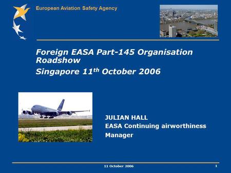 Foreign EASA Part-145 Organisation Roadshow