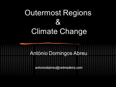 Outermost Regions & Climate Change