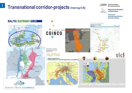 1 Transnational corridor-projects (Interreg III B)