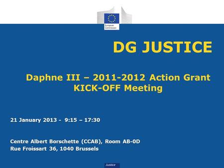 Daphne III – Action Grant KICK-OFF Meeting