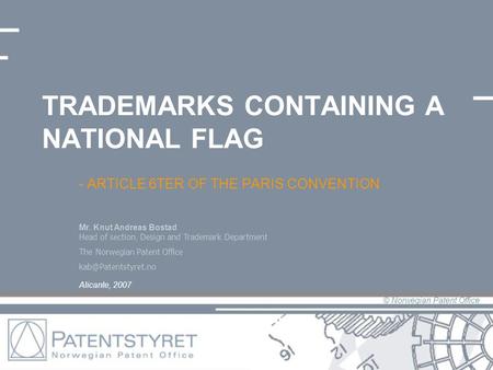 TRADEMARKS CONTAINING A NATIONAL FLAG