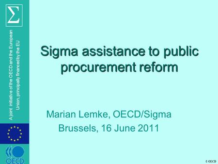 Sigma assistance to public procurement reform