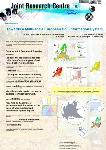 © European Communities, 2004 Towards a Multi-scale European Soil Information System M. Van Liedekerke, P. Panagos, L. Montanarella (Joint Research Centre)
