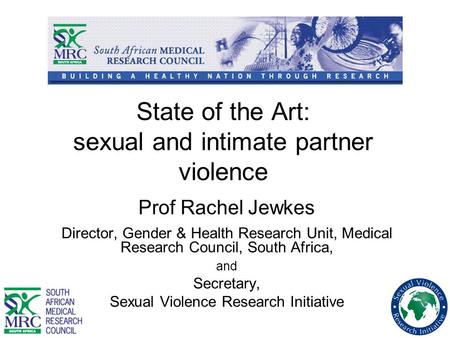 State of the Art: sexual and intimate partner violence