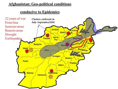Afghanistan: Geo-political conditions conducive to Epidemics
