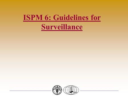 ISPM 6: Guidelines for Surveillance