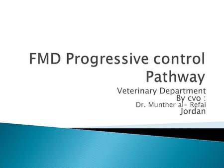 FMD Progressive control Pathway