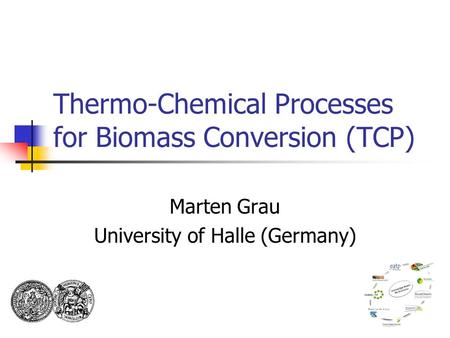 Thermo-Chemical Processes for Biomass Conversion (TCP) Marten Grau University of Halle (Germany)