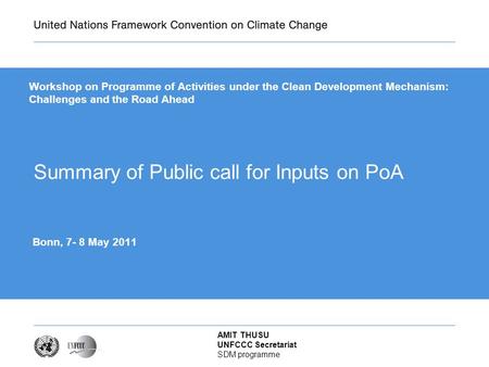 Summary of Public call for Inputs on PoA