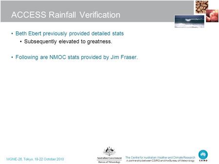 ACCESS Rainfall Verification