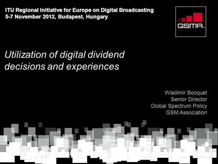 Utilization of digital dividend decisions and experiences