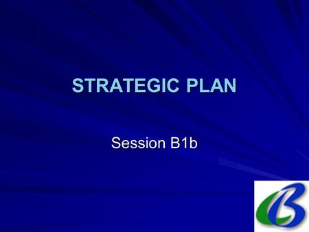 STRATEGIC PLAN Session B1b. 2. The Strategic Plan: Process National working group/committee BaselineAnalysis Media campaign Presentation & promotion Action.