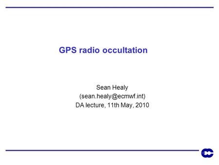 Sean Healy DA lecture, 11th May, 2010