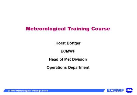 Meteorological Training Course